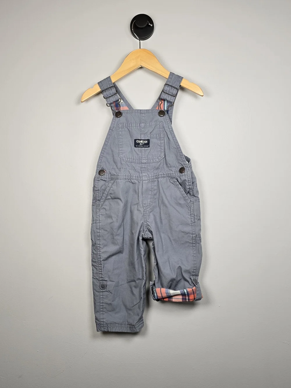 OshKosh B'gosh Boys' Gray Cotton Overalls